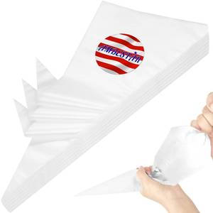 lot 4223 image: 22 inch Large Piping Bags, AMBESTAR 200 Pcs Big Tipless Clear Plastic Disposable Pastry Bags for Frosting Decorating Cake Cupcake Cookie, Pro Long Thick Pastry Bag Essential Baking Tools