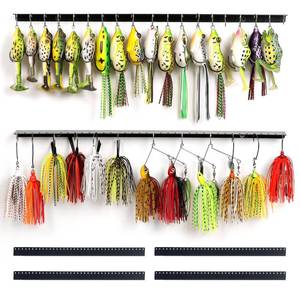 lot 4252 image: VEYWANE Fishing Lure Display Storage Racks, 15 Wall Mount Metal Fishing BaitsLures Organizer and Rig Holder 4 PCsin