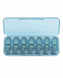 lot 4254 image: Daviky Weekly Pill Organizer 2 Times a Day, 7-Day AM PM Medicine Case, Travel-Friendly Pill Box for Fish Oils, Vitamins and Supplements