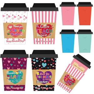 lot 4262 image: JUESMOS Teacher Valentines Gift Card Holders Valentine�s Day Coffee Gift Card Holder for Teacher Appreciation Gift Card Holders Bulk Cute Gifts Card Holder Valentines Day Greeting Cards for Teacher