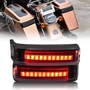 lot 4273 image: VEISUTOR LED Saddlebag Tail Light for Road Glide 97-13, Side Luggage Run Brake Turn Signal Lamp LED Tail Light for Harley Touring Road King Street Electra Glide Ultra Classic Limited CVO 1997-2013