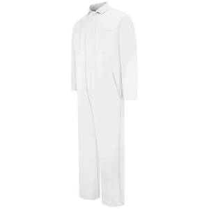 lot 4277 image: Red Kap Menfts Snap Front Cotton Coverall, Oversized Fit, Long Sleeve, Bleached White, 36