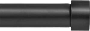 lot 4281 image: Ivilon Drapery Window Curtain Rod - End Cap Style Design 1 Inch Pole. 72 to 144 Inch Color Black