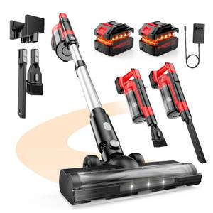 lot 5925 image: 60KPa Cordless Vacuum Cleaner for Home, 700W Pet Vacuum, 70-Min Runtime, Lightweight, Rechargeable 8000mAh Dual Batteries, 2L Dust Cup, LED Display, Anti-Tangle for Pet Hair, Carpet and Hardwood Floors used