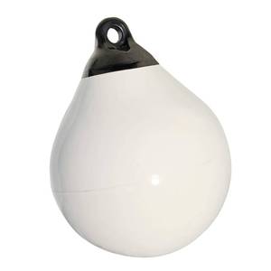 lot 5941 image: TAYLOR MADE PRODUCTS Tuff End Buoy, White (27) � Flexible, Strong, Marine-Grade Vinyl Buoy for 25-40 Foot Boats � Easy-to-use, Trivalve� Inflates with Standard Ball Pump � 2020108084in