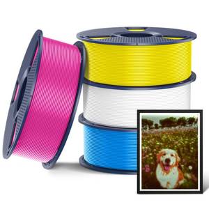 lot 5942 image: SUNLU CMYK Lithophane PLA2.0 Filament Bundle, 4KG Upgrade PLA Filament 1.75mm, Tougher and Stronger, Dimensional Accuracy -0.02mm, 1KG per Spool, 4 Packs, 4KG Total, WhiteMagentaYellowCyan
