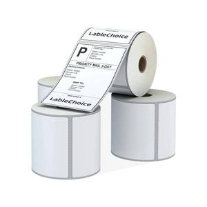 lot 6244 image: 4 Rolls 450 Labels 4x6 3-Proof Direct Thermal Shipping Labels Used with Zebra 2844 ZP450 ZP505 ZP500 GK420D GX420 Rollo MUNBYN, LabelChoice 1 Core Permanent Adhesive Sticker Label Made for FedEx UPSin