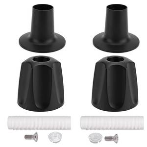 lot 6268 image: Penitue 2pcs Shower Knobs Replacement Kit, Matte Black Shower Knobs Include Base Connectors Screws Bathtub Faucet Handle Remodel Trim Kit Compatible with Pfister Verve