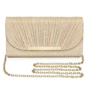 lot 6270 image: UBAYMAX Evening Bag Clutch Purses for Women Lady Girl Handbags Crossbody Bag Wedding Bag for Prom Party Wedding Engagement (Gold)