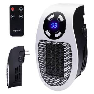 lot 6286 image: Brightown Wall Plug In Heater 450W, Portable Outlet Heater with Remote, Clear LED Display, Small Wall Heaters for Indoor Use with Adjustable Thermostat and 12H Timer for Bathroom Room Office