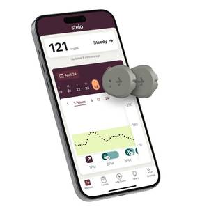 lot 6308 image: Stelo Glucose Biosensor and App by Dexcom - A Leader in Continuous Glucose Monitoring (CGM). 247 Tracking and Personalized Insights to Reveal Patterns. 2-Pack (Up to 15 Days Each). iOS and Android.
