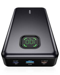 lot 6318 image: 65W Power Bank, 25000mAh Travel Essential USB C Laptop Portable Charger, 100W Total Fast Charging Battery Pack for MacBook Dell XPS iPad Tablet Steam Deck iPhone 17-12 Series Samsung Switch and More