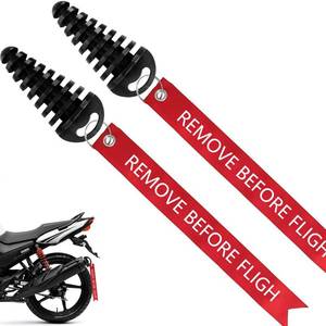lot 6328 image: Muffler Exhaust Wash Plug, Hoedia 2 Pack Wash Plugs with 2 Streamers, Fit most 2 Stroke Motorcycle Bikes with Rubber Exhaust Silencer (0.6-1.5 Inch)