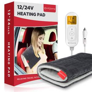 lot 7826 image: Comfytemp 12V24V Car Electric Blanket for Back, 4 Heat Settings, 11Auto-Off, Portable Mini Travel Blanket for Neck, Shoulders, Hip, Waist, Truck, SUV, 12 x 24in Washable for Drivers Women Men Winterin