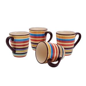 lot 7832 image: Tabletop Lifestyles Sedona 16-Ounce Mug  Set of 3