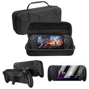 lot 7850 image: TGDPLUE 3-in-1 Protection Bundle for Rog Xbox Ally X 2025 - TPU Case with Kickstand and Carrying Pouch and 2x Tempered Glass, Compatible with Xbox Rog Ally X
