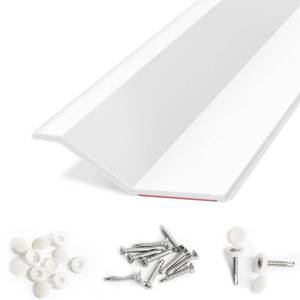 lot 7869 image: Elvone Garage Door Seal Top and Sides, 40 FT Universal TPE Weather Stripping Garage Door Trim Seal Weatherproofing Garage Door Seals with Nails and Lids in White