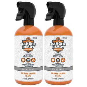 lot 7874 image: Ranger Ready Permethrin Spray for Clothes and Outdoor Gear - Permethrin Insect and Tick Repellent - Scent Zero (24oz, Pack of 2)