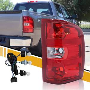 lot 7881 image: CLERYYE Tail Light Assembly Compatible with Chevy Silverado 07-13 1500  07-14 2500 HD 3500 HD, OE-Style Replaces 25958483 GM2801207, wBulbs and Harness, Right Passenger Side, Red Border