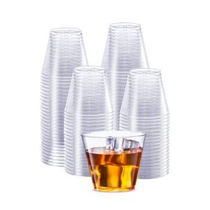 lot 7889 image: SETUP 5 oz Clear Hard Plastic Shot Glasses 200 Count Small Disposable Shot Cups for Cocktails and Parties