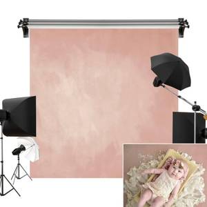 lot 7901 image: Kate 8x8ft2.5x2.5m Photo Backdrops Photographers Retro Solid Pink Background Photography Props Studio Digital Printed Backdrop