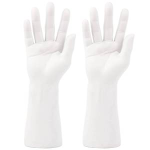 lot 8054 image: AUEAR, 2 Pack White Male Mannequin Hand Jewelry Display Stand Holder for Bracelet Necklace Displays (Broken)