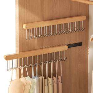 lot 8063 image: 2 pack 16.2 inch valet rods for closets, extendable and pull-out wardrobe pole for belt hangers,tie hangers,bra organizer, closet extender hanging rod with 12 metal hooks, closet valet rod slide out