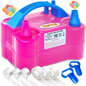 lot 8117 image: YEPVIE Balloon Pump Electric, 600W Professional Balloon Inflator with 8 Balloon Arch Kits, 2 Modes and Dual Nozzle, Portable Air Pump Ballon Blower Machine for Party Decoration (Rose)