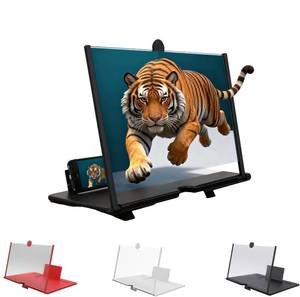 lot 8123 image: Screen Magnifier Version, 2026 New 3D HD Screen Magnifier for Cell Phone with Foldable Stand, Display Magnifier for Videos, Movies, Gaming, Travel and Home Use (Black, 12ftft)