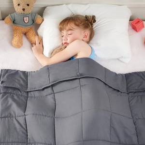 lot 8125 image: yescool Weighted Blanket 5 Pounds Cooling Weighted Lap Blanket, Grey Heavy Blanket for Sleeping, Weighted Throw Blanket Gifts for 40-60lbs, 36x48inin