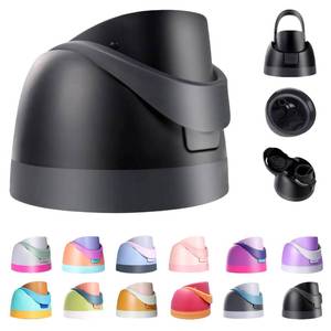 lot 8145 image: Replacement Lid for Owala, Compatible with Owala Cup 16oz 24oz 32oz 40oz, One Button Water Bottle Top Replacement Lid, Leakproof, BPA-Free Cap Replacement (Black)
