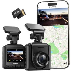 lot 8150 image: 2K Dash Cam with 32 GB Card, 1.5ftft IPS Screen, External GPS, WiFi Dash Camera for Cars, Front Dashcams for Cars with APP, WDR, Night Vision, 24 Hours Parking Monitor, G-Sensor, Loop Recording
