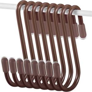 lot 8191 image: Hotop 36 Pcs Bronze S Hooks for Hanging 2.4 Inch Heavy Duty S Shaped Hook Rack Metal Non Slip Hanger for Christmas Tree Stocking Kitchen Pot Utensils Closet Wire Bathroom Bedroom Pan Bag Towel Plant
