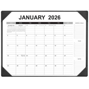 lot 8215 image: Desk Calendar 2026-2027 with Desk Mat � 22 x 17in Large Desk Pad Calendar Runs from January 2026 to June 2027, Office Supplies Desktop Monthly Calendar for Home and Officein
