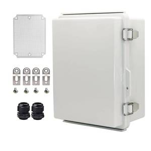 lot 11979 image: YETLEBOX Outdoor Waterproof Electrical Box Junction Box Weatherproof IP67 ABS Plastic Enclosure Switch Router Project Box Electronics DIY Enclosure With Mounting Plate Wall Bracket Grey 8.6x6.6inx4.3inin