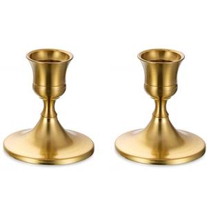 lot 12101 image: Sziqiqi Gold Candlestick Candle Holders - Decorative Candle Holders for Candlesticks Taper Candles Set of 2 for Dinning Table Fireplace Mantel Home Coffee Decorations
