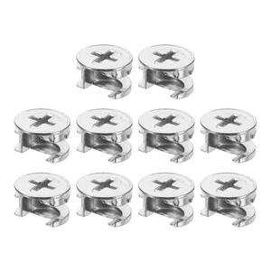 lot 12157 image: uxcell Cam Lock Nut for Furniture, 10pcs 15x9.5mm Joint Connector Locking Nuts Furniture Connecting Cam Fittings