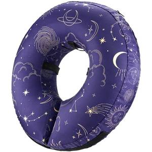 lot 12160 image: BENCMATE Inflatable Dog Cone Collar Alternative, Soft Dog Cone for Small Medium Large Dogs and Cats, Neck Recovery ECollar Donut Collar After Surgery (Medium, Constellation)