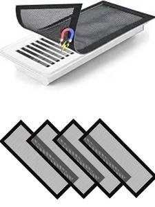 lot 12168 image: Magnetic Vent Covers Screen 4 Pack - 4x10 Inch Air Vent Filters with Durable PVC Frame, Washable Mesh Screen for Home HVAC, Floor Registers and Vents - Secure Fit, Easy Installation
