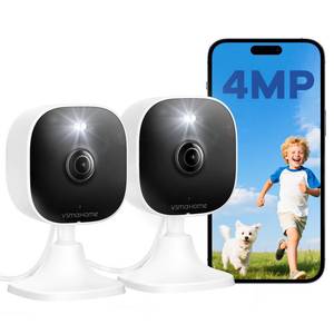 lot 12173 image: VSMAHOME 4MP Outdoor Indoor Cameras for Home Security, Outdoor Security Camera Indoor, 2.4g5g Cameras for HousePetBaby, Plug and Play, Support 128G Card Storage (Not Included), Wired, 2PCS
