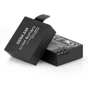 lot 12196 image: GeeKam Action Camera Battery, 2x1350mAh Rechargeable Battery for Sports Camera, Compatible for Campark, Crosstour, APEMAN, Victure, Rollei 372, WOLFANG GA100GA200GA300, SJ4000, S009