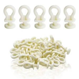 lot 12198 image: Luomorgo 50 Pcs Plastic Rollerbolt Window Curtain Glider Track Carrier Slide Wheels Rollers