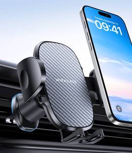 lot 12221 image: Miracase Phone Holders for Your Car with Metal Hook Clip, Air Vent Cell Phone Stand Car Mount, Universal Automobile Cradle for Garmin GPS Fit iPhone Android and All Smartphones, Dark Grey