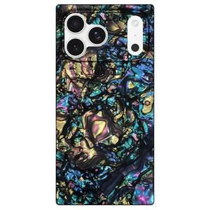lot 12224 image: Flaunt Official Square Protective Case - Compatible with iPhone 17 Pro Max - Compatible with MagSafe and Wireless Charging - Drop-Tested and Shockproof - (Abalone Shell)