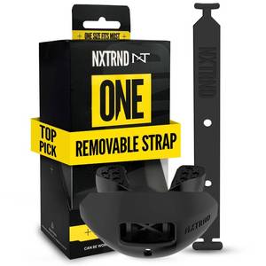lot 12251 image: Nxtrnd One Football Mouth Guard, Strap Included, Fits Adult and Youth (Black)