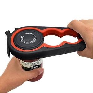 lot 12259 image: Otstar Jar Opener Bottle Opener and Can Opener for Weak hands, Seniors with Arthritis and Anyone with Low Strength, Mutil Jar Opener Get Lids Off Easily (Black and Red)