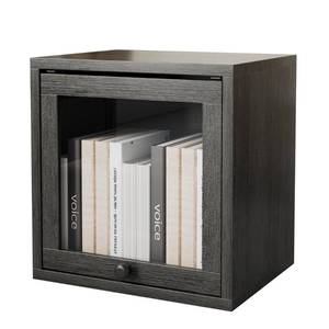 lot 13820 image: FUSUNBAO Magic DIY Cube Storage Organizer Stackable Cubes for Home Books Clothes Toy-Modular Cubby Storage System-Office Cubical-Bookcase Closet(French Oak, Glass Door Cube)