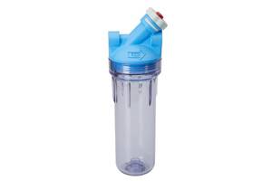 lot 13825 image: Pentair OMNIFilter Whole Home Valve-in-Head 10 Standard Duty Water Filtration System with Pressure Relief, BlueClearin