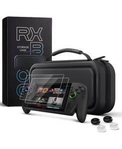 lot 13830 image: CoBak Hard Carrying Case for ASUS ROG Xbox Ally and ROG Xbox Ally X 7 2025 - 3 in 1 Accessories Bundle with 2 Screen Protectors, 4 Thumb Grip Caps, 22 SD Card Cartridges, Portable Travel Bag, Blackin