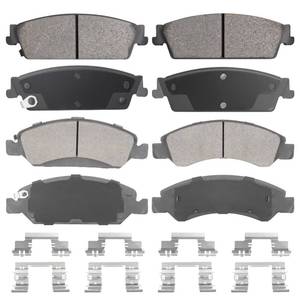lot 13840 image: Front and Rear Semi-Metal Brake Pads Set for Cadillac Escalade 2008-2014,for Chevy Silverado 1500 2008-2013, Suburban, Tahoe, for GMC Sierra 1500, Savana 1500, Yukon, for Express 1500, Avalanche, 8PCS